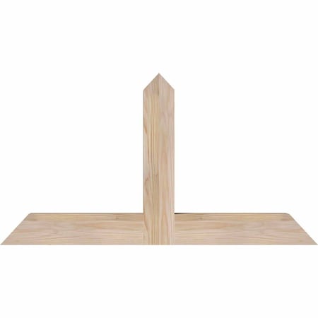 Ekena Millwork Portland Smooth Timber Gable Bracket, Douglas Fir, 36"W x 19"H x 3 1/2"D x 3 1/2"F, 13/12 Pitch GBW036X19X0404POR00SDF